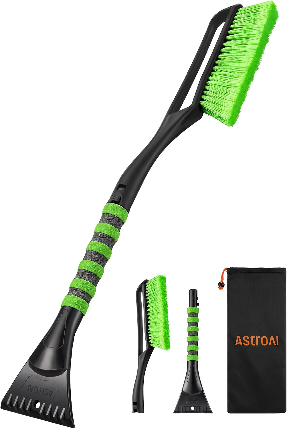 AstroAI 27" 2 in 1 Detachable Snow Brush & Ice Scrapers for Car Windshield